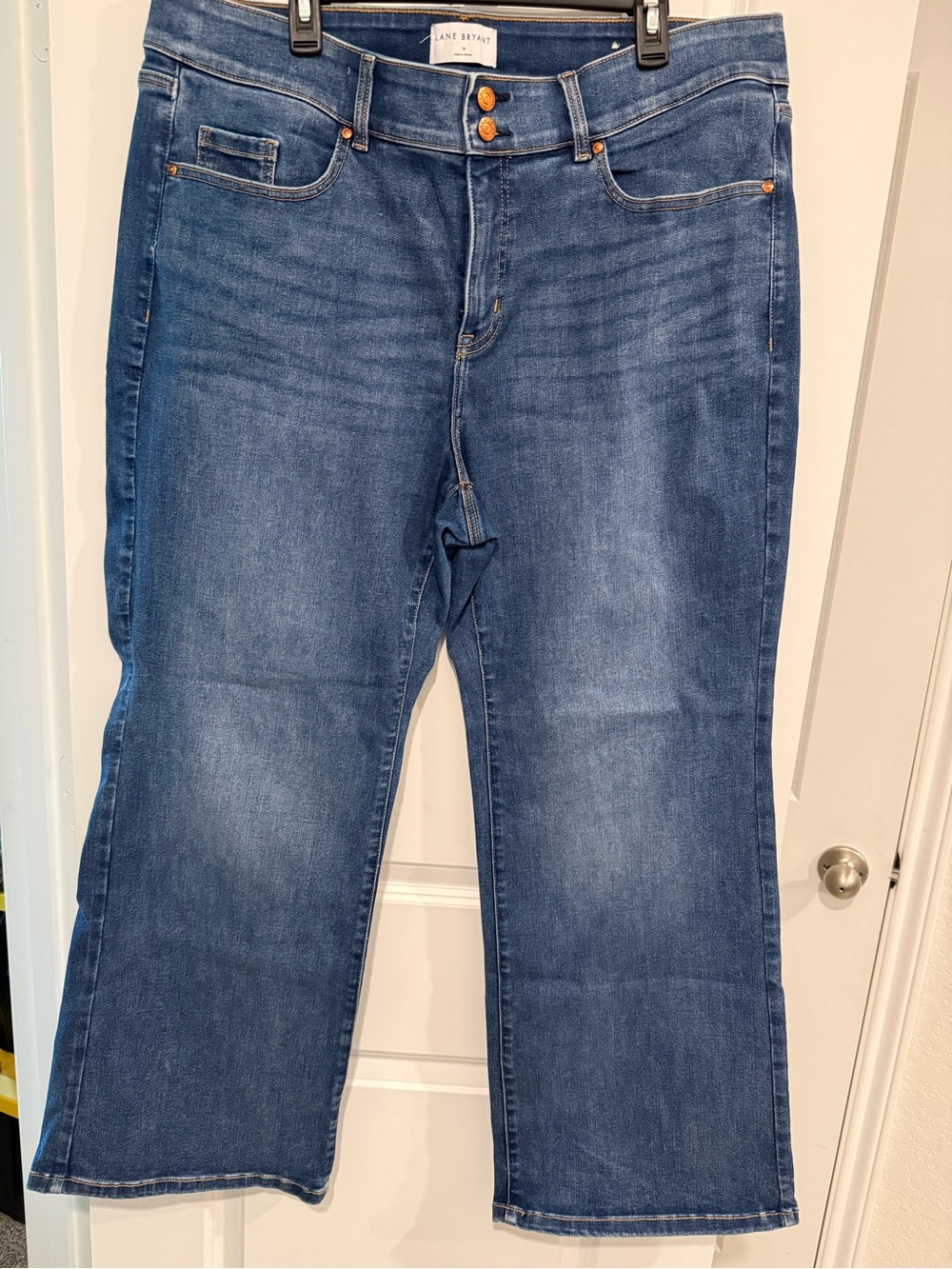 Lane Bryant Wide Leg Jeans in Medium Blue Wash